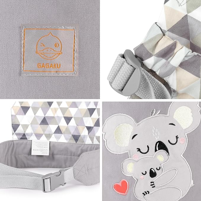 GAGAKU Doll Carrier for Kids Toy Baby Carrier Reborn Doll Carrier with Adjustable Straps for Stuffed Animal American Girl Doll Bitty Baby Doll Accessories - Gray