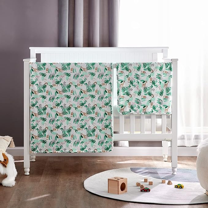 DaysU Silky Micro Soft Plush Baby Blankets for Boys with Print Animal Pattern and Soothing Raised Dots, Double Layer Bed Throws for Baby Crib 30x40 Inches