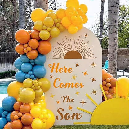Baby Shower Party Decal Here Comes The Son Backdrop Decal