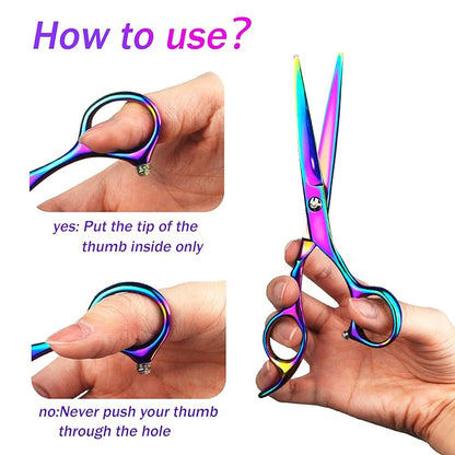 LIGICKY Hair Cutting Scissors Kit Professional Barber Stainless Steel Hairdressing Scissors Set Hair thinning Shears Bang Hair Scissor for Kids/Women/Men/Salon/Home