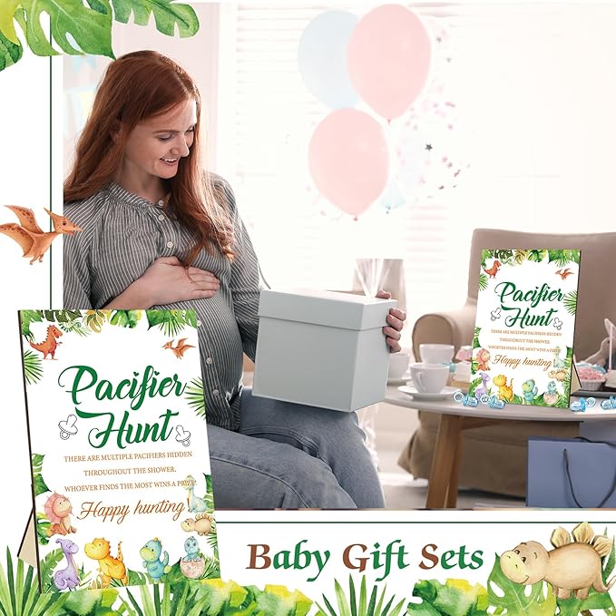 Thyle 51 Pcs Pacifier Hunt Baby Shower Games Include Baby 50 Acrylic