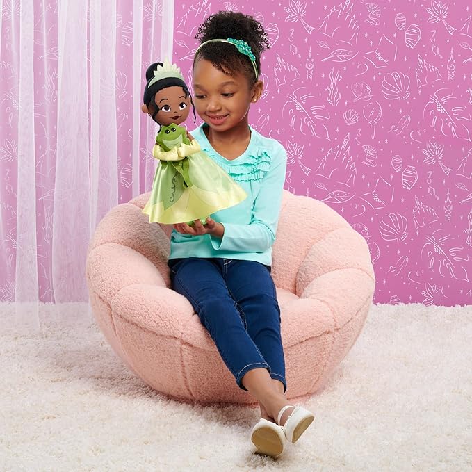 Disney Princess Lil' Friends Plush Tiana & Naveen 14.5-inch Plush Doll, Officially Licensed Kids Toys for Ages 3 Up