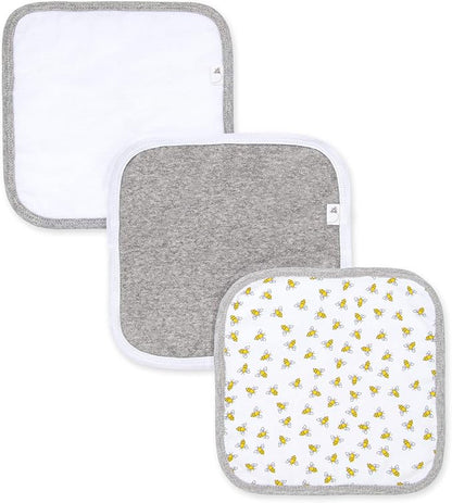 Washcloths, 100% Organic Cotton Washcloth Towel 3-Pack