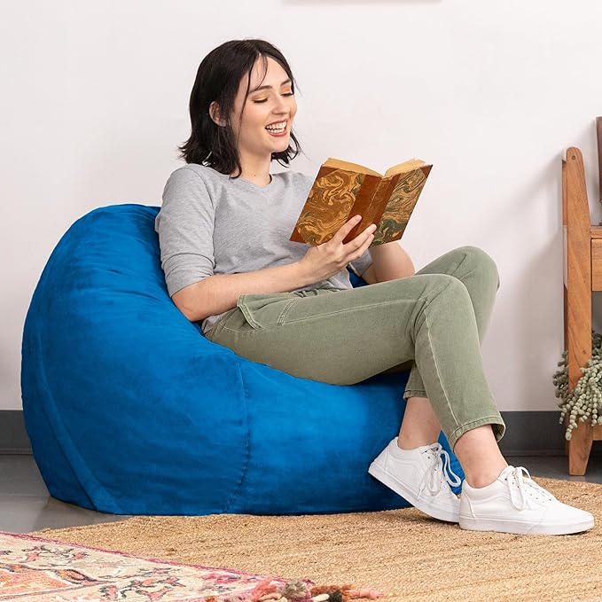 Jaxx 3 ft Bean Bag Chair with Removable Cover, Grape