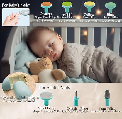 Royal Angels Baby Nail File, 21 in 1 Set with Labels 13 Replacement