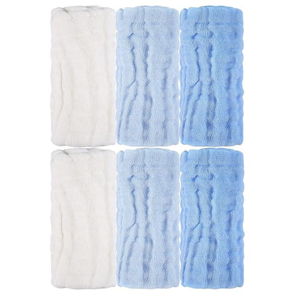 MUKIN Baby Washcloths - Soft Face Cloths for Newborn, Absorbent Bath Wipes 6-12x12 inches