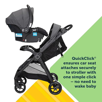 Safety 1st Smooth Ride Travel System Stroller and Car Seat OnBoard™ FLX - Efficient Infant Car Seat Stroller and Infant Car Seat and Stroller Combo, Black Cherry