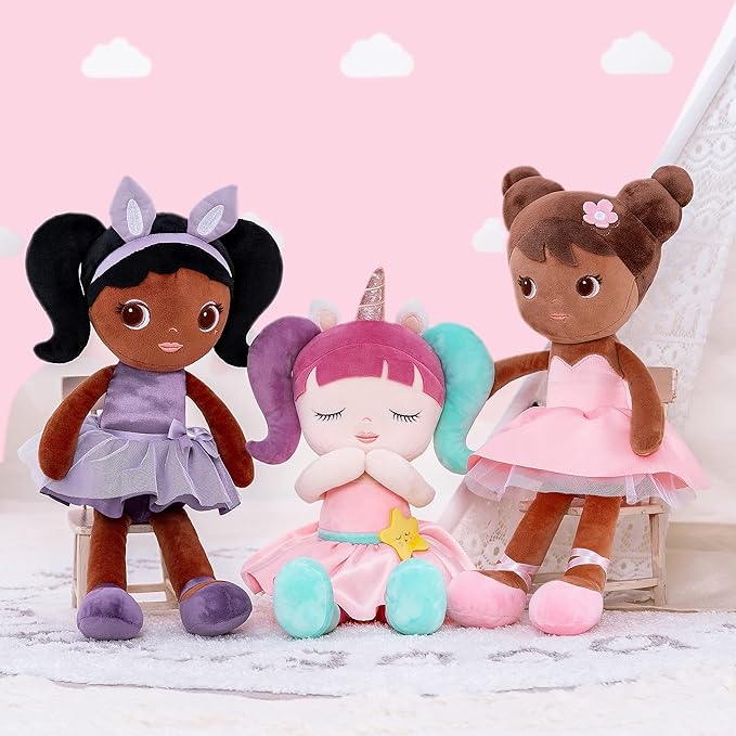 Lazada African American Baby Dolls Gifts Soft Plush Girl Toys 16"