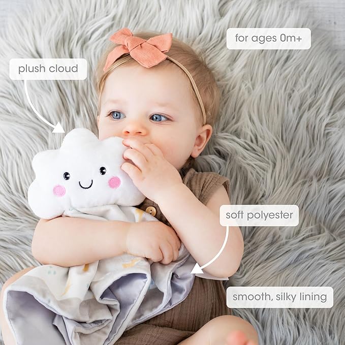 Pearhead Cloud Security Blanket, Soft Baby Lovey for Babies