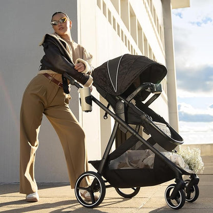 Evenflo Shyft Intuiti+ Travel System Featuring Revolve180 LiteMax NXT with SensorySoothe (Dubhan Black)