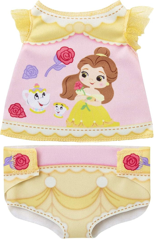 Baby Doll Clothes & Accessories, Belle Diaper Accessory Pack Inspired by Disney's Beauty & The Beast Belle Character! Includes Doll T-Shirt