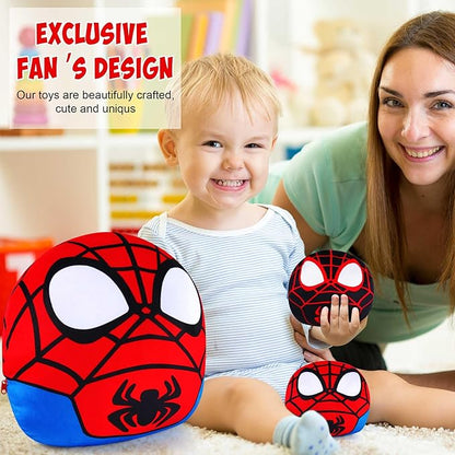 Hevano 3 in 1 Spider Plush Pillow, Super Soft Stuffed Animal Toys for Kids Adults 2 Babies