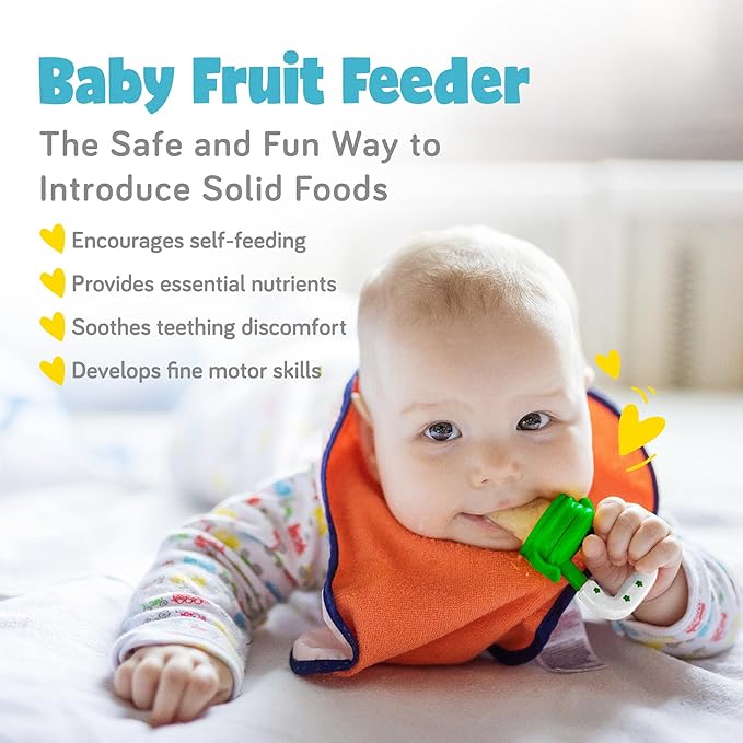 Baby Fruit Pacifer Feeder 2 Pack Perfect for Introducing Solid 6-12 Months