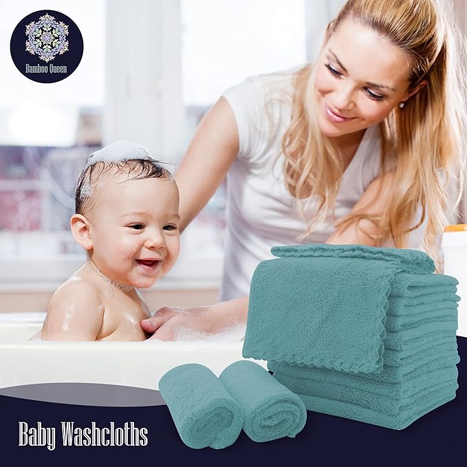 16 Pack Baby Washcloths - Luxury Coral Fleece 10x10 Inch