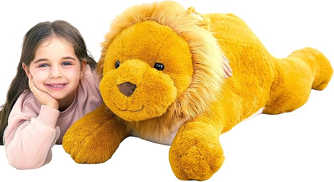 IKASA Large Lion Stuffed Animal Plush Toy,30" Giant Lion Cute Jumbo Soft Toys