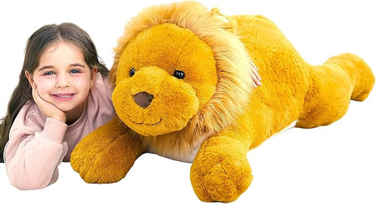 IKASA Large Lion Stuffed Animal Plush Toy,30" Giant Lion Cute Jumbo Soft Toys