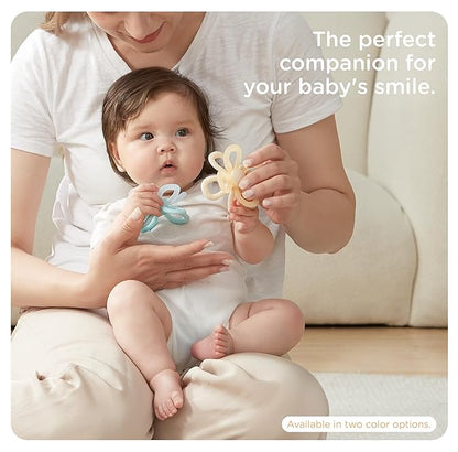 Baby Teething Toys, Silicone Teether Relief Soothing Sore Gums, Baby Chew Toys, Baby Toys 3-12 Months Beige