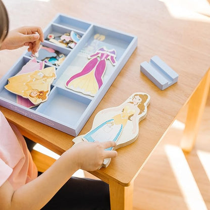 Melissa & Doug Disney Belle Magnetic Dress-Up Wooden Doll Pretend (30+ pcs)