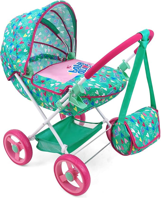 Baby Alive: Deluxe Classic Doll Pram - Green, Pink 18", Matching 3+