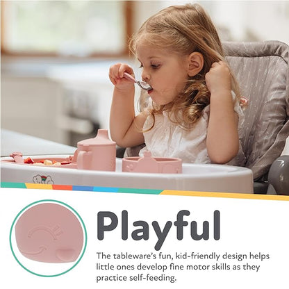 Nuby Animal Friends Silicone Sippy Cup - Toddler Cup with One-Handle - 6+ months - Pink Whale