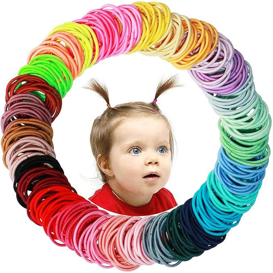 200PCS Small Hair Ties,No Crease Baby Hair Ties
