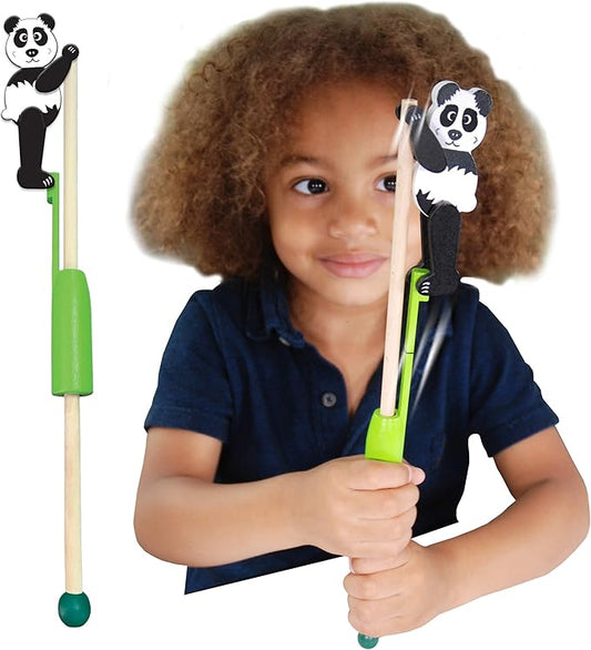 Panda from Deluxebase. Animal Themed Wooden Toddler Toys. Traditional Style Kids Toys. Cute Jungle Animals Figures, Eco Wood Educational Toys