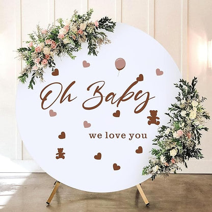 Oh Baby Party Decals Baby Shower Sign Decor for Backdrop