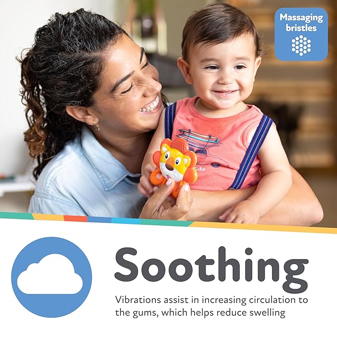 Nuby Vibe-eez Vibrating Teether - Battery Powered 3+ Months