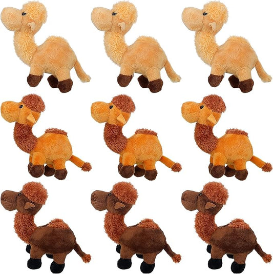 Sosation 9 Pack Camel Stuffed Animal Camel Plush Cute Camel Doll Toy Soft Small Stuffed Camel Hanging Ornaments for Keys Purse Backpack School Bags, DIY Birthday Party Favors 5.5 x 2 Inches