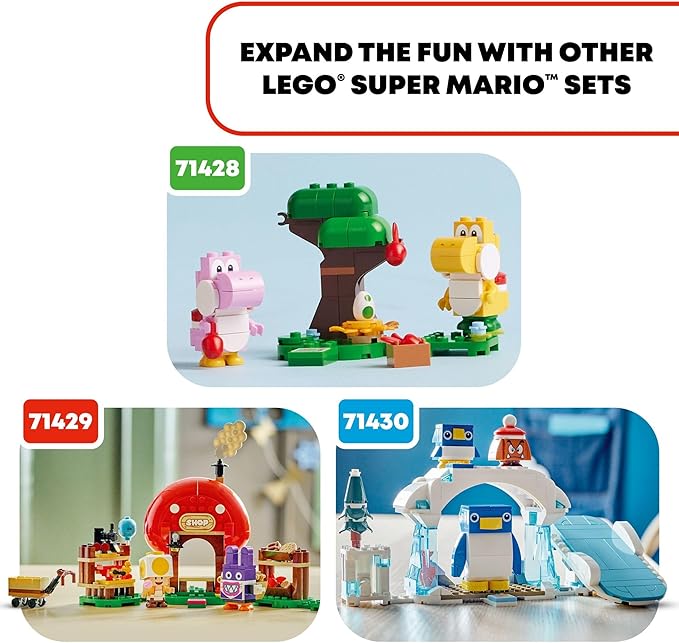 LEGO Super Mario Yoshis’ Egg-cellent Forest Expansion Set, Super Mario Collectible Toy for Kids 2 Brick-Built 6 and 71428