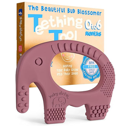 Teething Toys for Babies Age 0 to 6 Months - Baby Elefun 5X Pain Relief Smart Teether