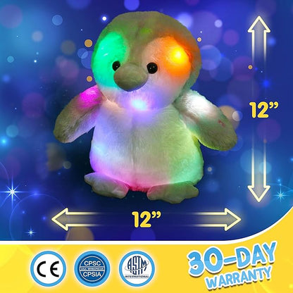 Houwsbaby 12'' LED Light Up Penguin Stuffed Animal Plush Toy