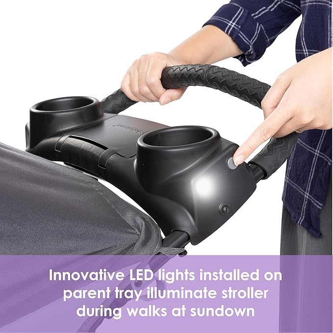 Baby Trend Expedition® Zero Flat Jogger Travel System with LED Lights, Dash Grey