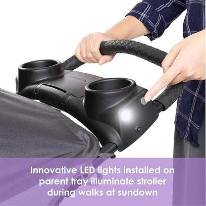Baby Trend Expedition® Zero Flat Jogger Travel System with LED Lights, Dash Grey