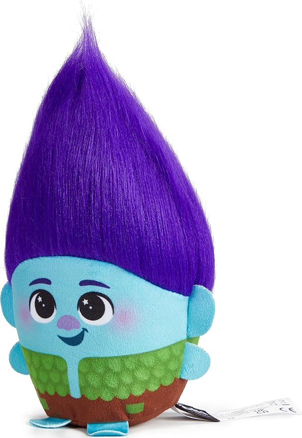 Mattel DreamWorks Trolls Band Together Hairmony Mixers Branch Plush Toy with Sound, 6-inch Soft Doll Inspired by the Movie