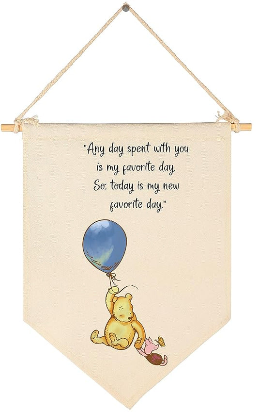 Winie Nursery Flag the Pooh,Nursery Wall Decor