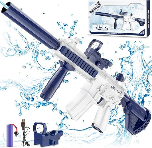 Dolanus Electric Water Gun for Kids Adults - Automatic Squirt Gun with up to 32 Ft Long Range, Summer Outdoor Beach Swimming Pool Party Toys 8 9 10 11 12 Years