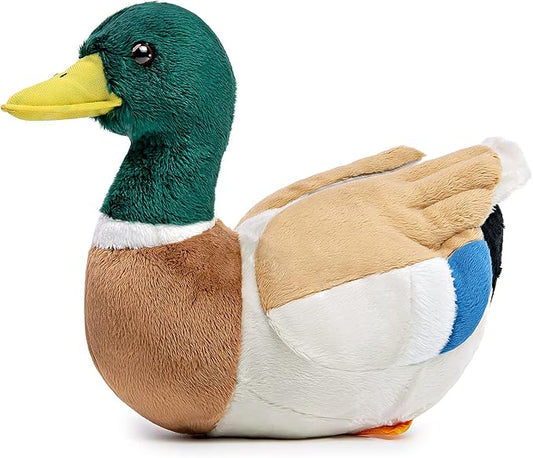 ZHONGXIN MADE Simulation Mallard Duck Plush Toy Stuffed Animals - Soft Realistic 13” Green Mallard Duck Doll, Cute Toys Real Plushie Toy Home Decoration