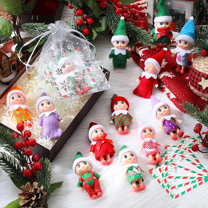 Syhood 36 Christmas Plush Elf Doll Set 36 Pcs Mini 36 Pcs 36 Pcs