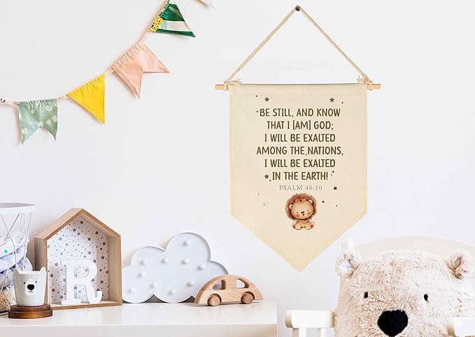 Be Still,and Know That I am God-Bible Verse Sign-Scripture Decor-Flag