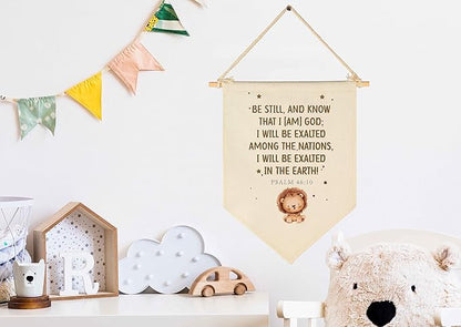 Be Still,and Know That I am God-Bible Verse Sign-Scripture Decor-Flag