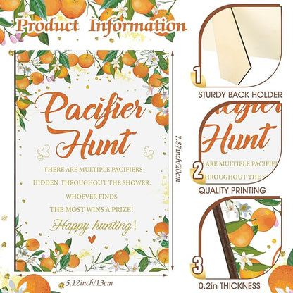 Thyle 51 Pcs Pacifier Hunt Baby Shower Games Include Baby 50 Acrylic