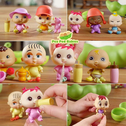 Pea Pod Babies Bundle (Set of 2) - Collectible Mystery Surprise Toys with Mini Baby, Clothing