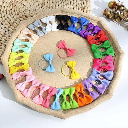 40PCS 2 Inches Baby Hair Ties, OAOLEER Toddler Hair Ties with Bows 2 Inch)