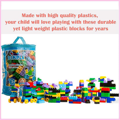Dimple Building Blocks for Toddler (300 Pcs) Stacking Toys & Puzzle Games for Learning and STEM Fun Montessori Toys, Educational Baby Blocks Age 3+ Toddler Boy & Girl Birthday for Kids