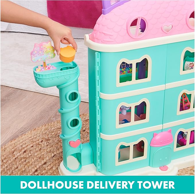 Gabby’s Dollhouse, Purrfect Dollhouse with 15 Pieces including Toy Figures, Furniture, Accessories and Sounds, Kids Toys for Ages 3 and up