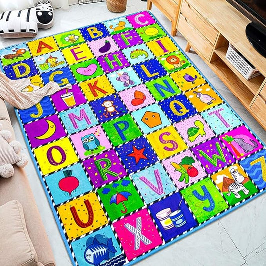 teytoy Baby Cotton, Crawling Mat Super Soft Carpet Plush Surface Non-Slip Design (59 x 44 Inch)