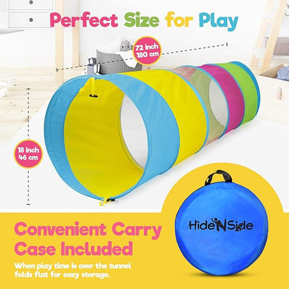 Hide N Side 6ft Crawl Through Play Tunnel Toy, Pop