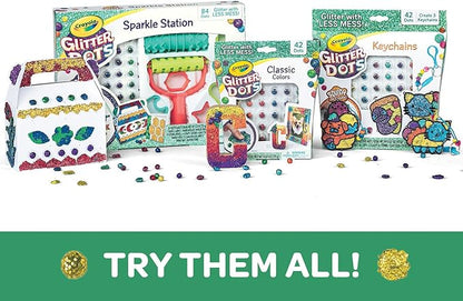Crayola Glitter Dots Stencil Stickers Craft Kit Age 7+, Sticker Stencils