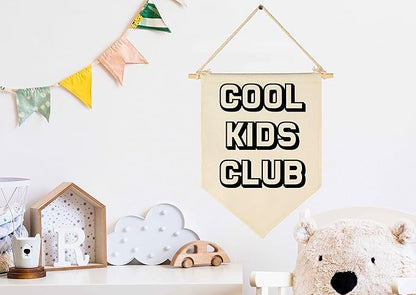 Cool Kids Club-Flag Sign Art Gifts for Baby Newborn Boys